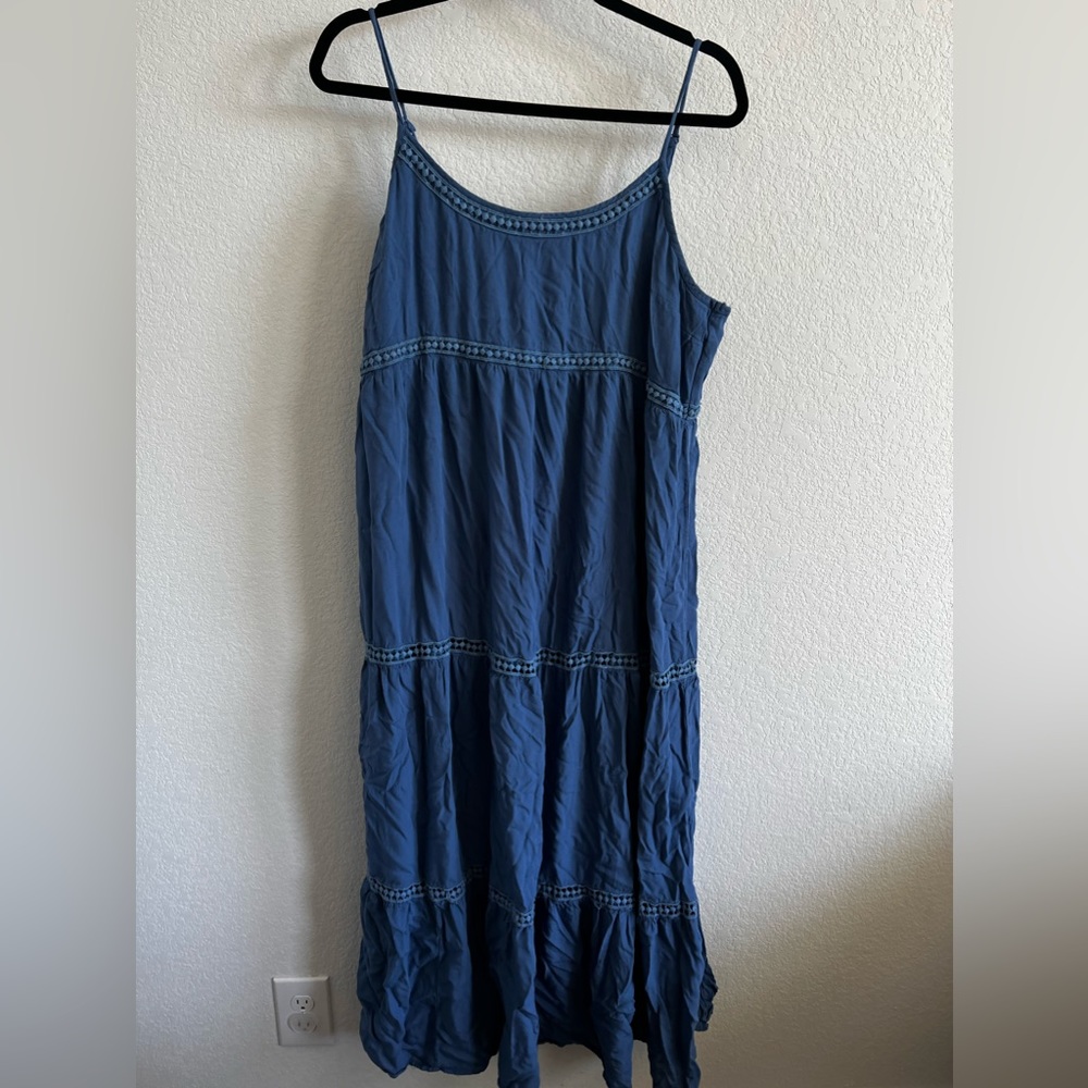 Motherhood, maternity blue maxi dress XL